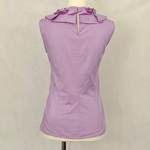 Brooks Brothers “346” Sleeveless Ruffle Collar Top - Picture 6 of 12